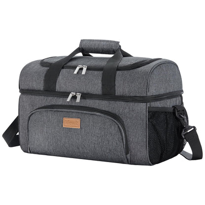 Lifewit Large Cooler Bag 30L, Collapsible Cooler Box, Insulated Lunch Bag, Lightweight, Portable Cooler, Double Layer for Picnic, Beach, Work, Travel, Dark Gray