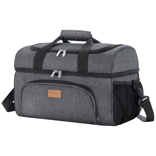 Lifewit Large Cooler Bag 30L, Collapsible Cooler Box, Insulated Lunch Bag, Lightweight, Portable Cooler, Double Layer for Picnic, Beach, Work, Travel, Dark Gray