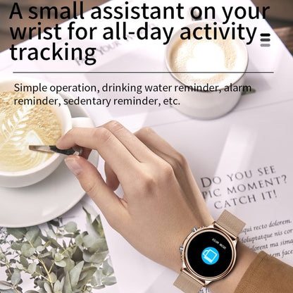 ZPIMY Smartwatch for Women Men, Smart Watch with Phone Function 1.32" Inch Touchscreen Fitness Tracker, IP68 Waterproof Fitness Watch Activity Tracker Fitness Wristwatch for Android iOS (Gold)