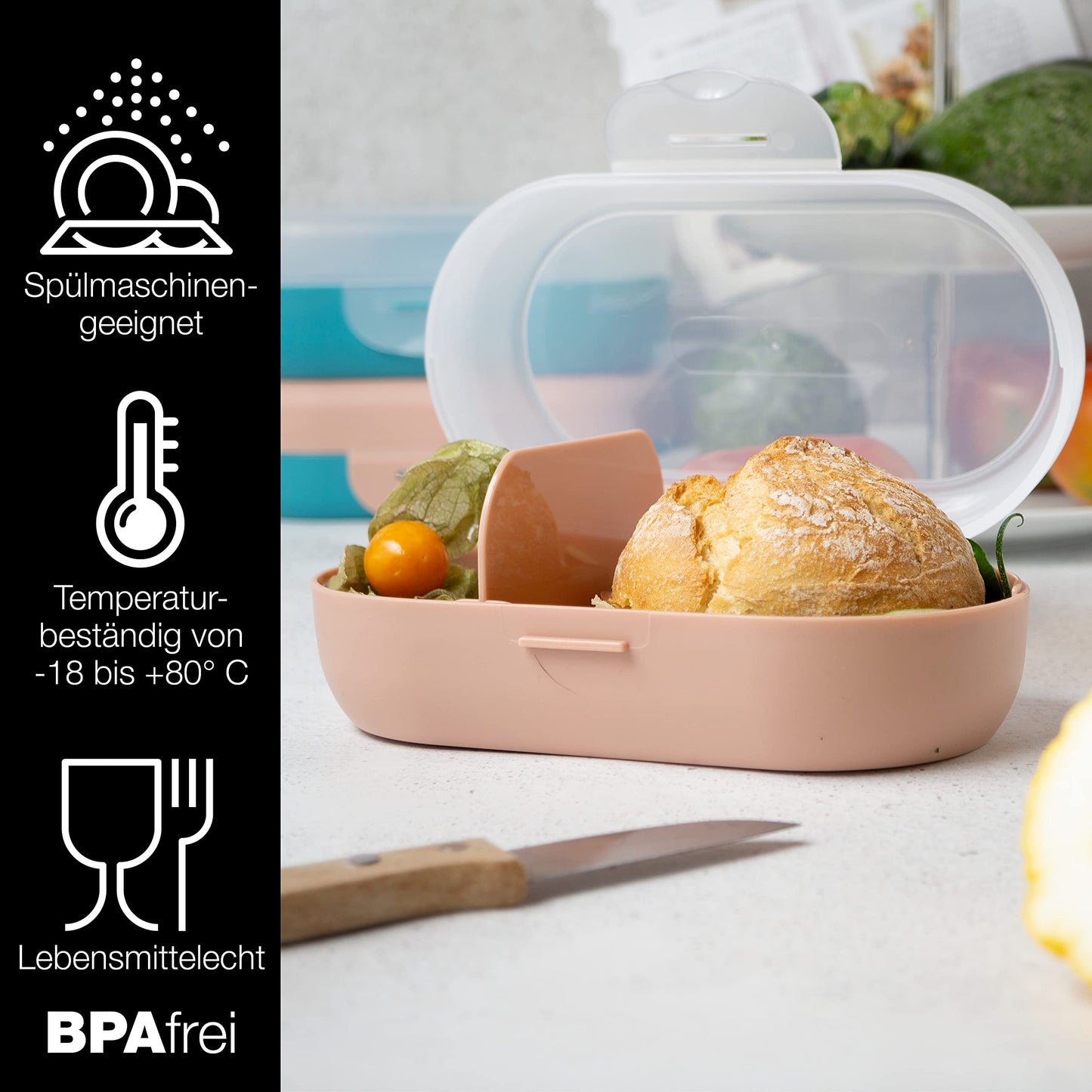 Moritz & Moritz 3x Lunchbox for Kids with Compartments - Mix & Match Children's Lunchbox - Colorful Kids' Bento Box