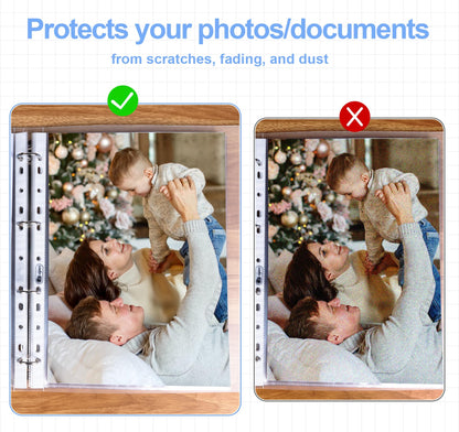 100 A4 clear plastic sleeves, stable and transparent, embossed, 160 microns. A4 document sleeves for storing papers, photos, and documents.