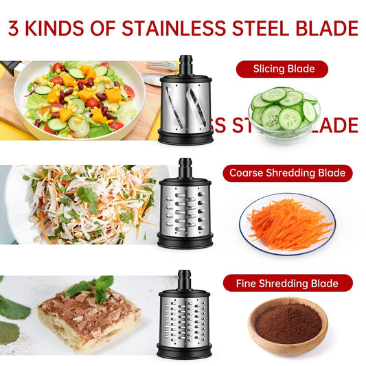 AMZCHEF Slow Juicer Accessory - 3 Stainless Steel 304 Drum Grater Attachments - For ZM1501 & GM3001 - Multifunctional & Safe - Easy to Clean, P-001
