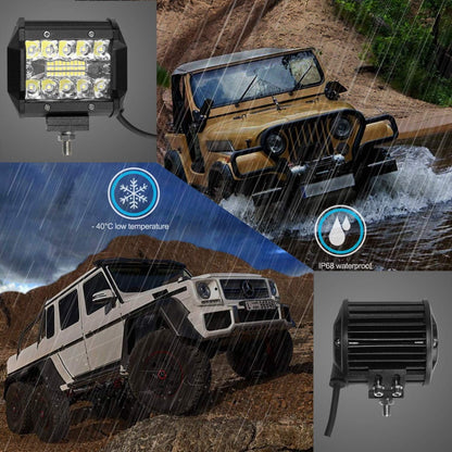EKLAMP LED work light 12V, 60W Offroad work light, LED work light, Waterproof IP67 work light lamp, Light bulb, ATV (2 Pcs) (4 Inch)
