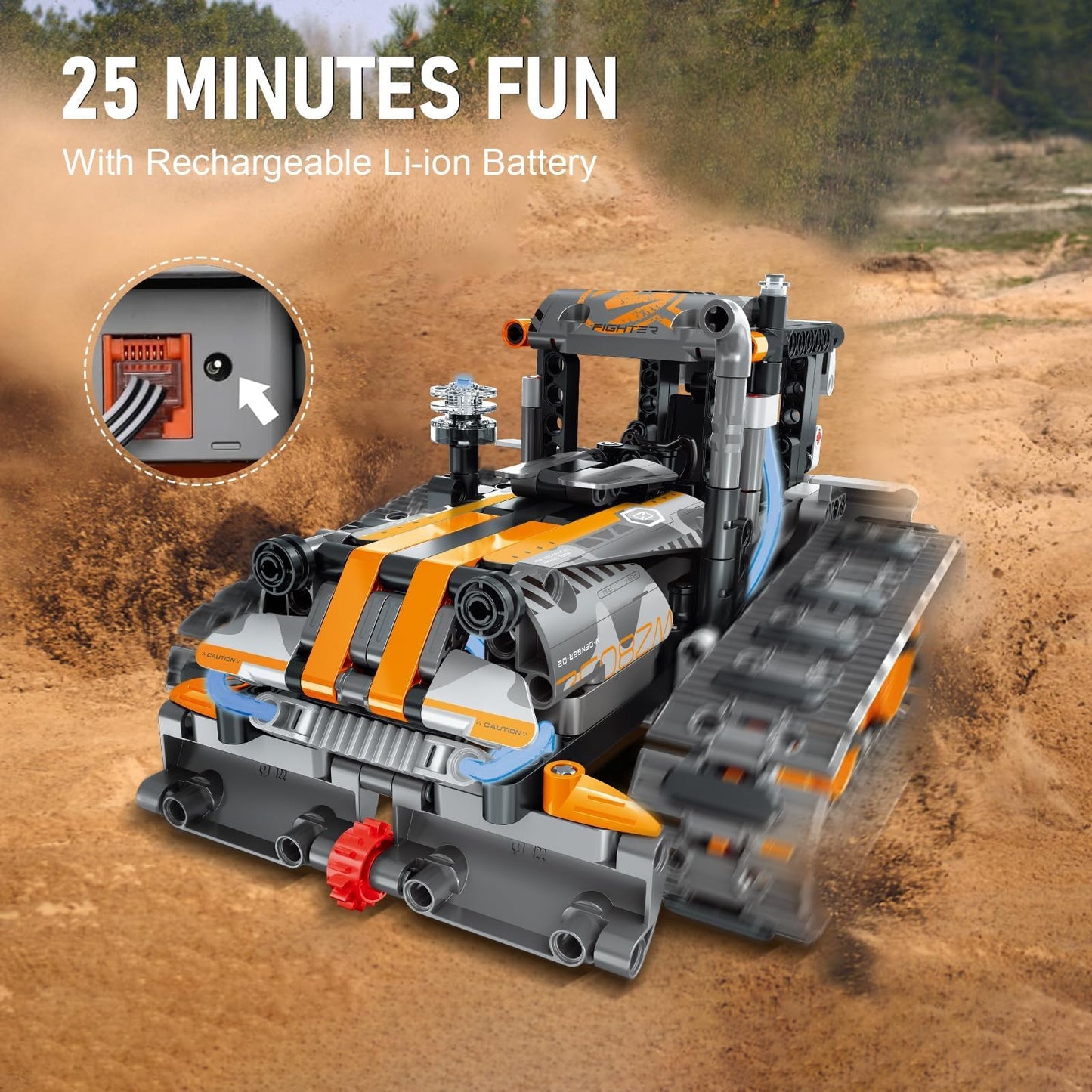 JOYTREKY Engineering Robot Kids Building Toy 5-in-1, App & Remote Control RC Technic Robot Toy, Programmable Technic Tank Car Toy, Gift for Kids Boys Girls 6-12+ Years