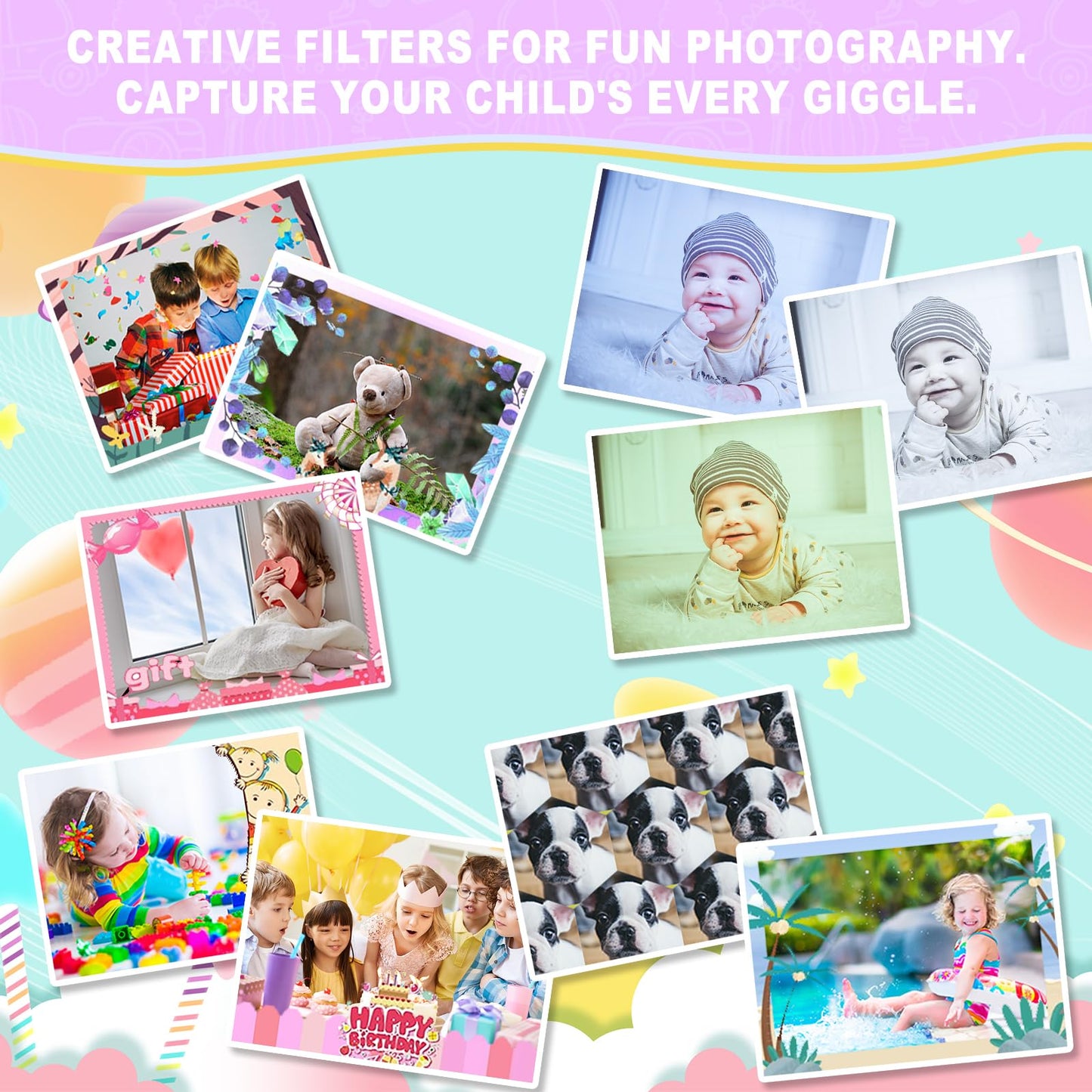 ARNSIEN Children's Camera Toy for 3-12 Year Old Girls/Boys,Christmas Birthday Party Gift for Kids Camera,Video Selfie Digital Camera with 32GB TF Card,X101H