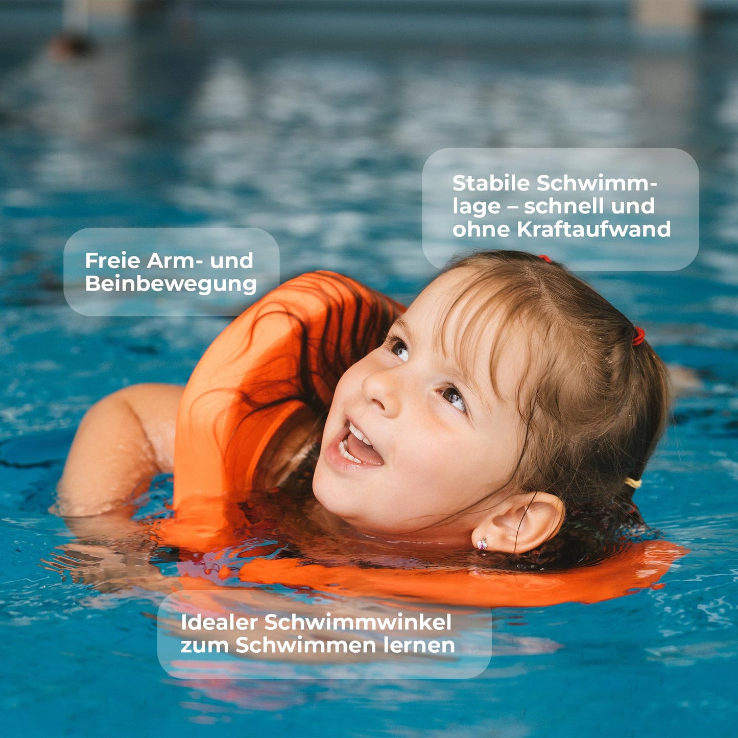 Flipper SwimSafe 1400 - swimming vest for children weighing 11-30 kg, with foam core for safe support while learning to swim, easily adjustable fit with adjustable straps.