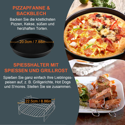 Airfryer XXL accessories hot air fryer accessories XL 5.5L square, hot air fryer accessories with parchment paper for COSORI Philips Innsky KLAMER 5.5L 6.2L air fryer.