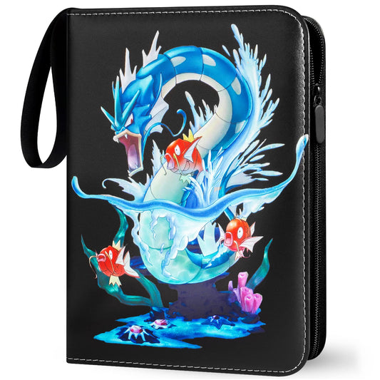 Pokemon card collection album, 400 cards, 4 pockets per page, 50 pages in total. Made of high quality waterproof PU leather. Perfect gift for kids.