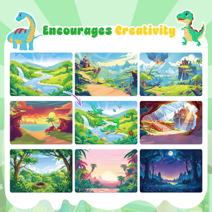 CutteeyFyry Foil Fun for Kids, Dinosaur Foil Art for Kids, Craft Sets for Ages 3-10, Kids Activity Kits Travel Toy Christmas Birthday Easter Gifts
