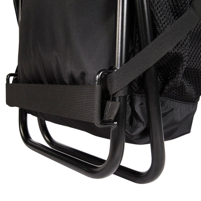 Tatonka Fishing Chair 20L - Backpack with built-in stool and 20 liters volume - Features a sturdy aluminum frame - Supports up to 100 kg (black)