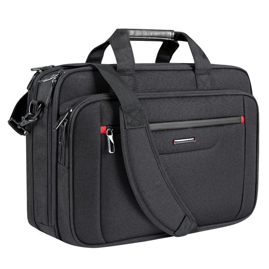 VANKEAN Laptop Bag for Men Women, Laptop Briefcase for up to 17.3 Inch Laptop, Expandable, Water-Resistant, Shoulder Bag, Computer Bag for Travel, Business, School, Black.
