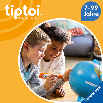 Ravensburger tiptoi Game 00107 - The Interactive Knowledge Globe - Educational globe for children aged 7 and up, informative globe for boys and girls, for 1-4 players
