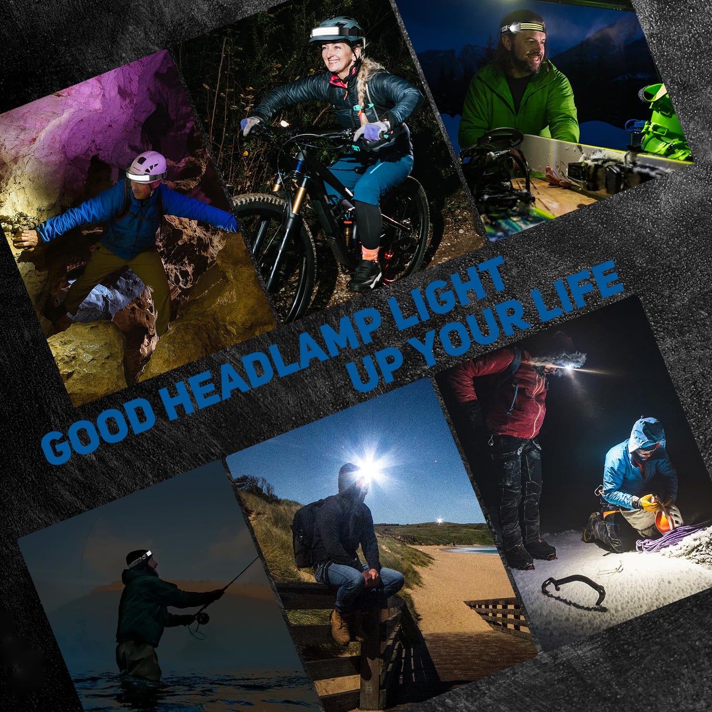 Headlamp LED Rechargeable, 3000 Lumens Super Bright 230° Wide Angle 3*LED White Light Sensor Headlamp Headlamp, IPX5 Waterproof 0.14lb Lightweight Headlamps for Camping, Jogging, Hiking, Fishing.