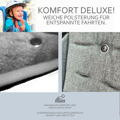 Replacement cover seat cushion cover pad for children's bicycle seat compatible with Römer Jockey (grey mottled (Model 5))