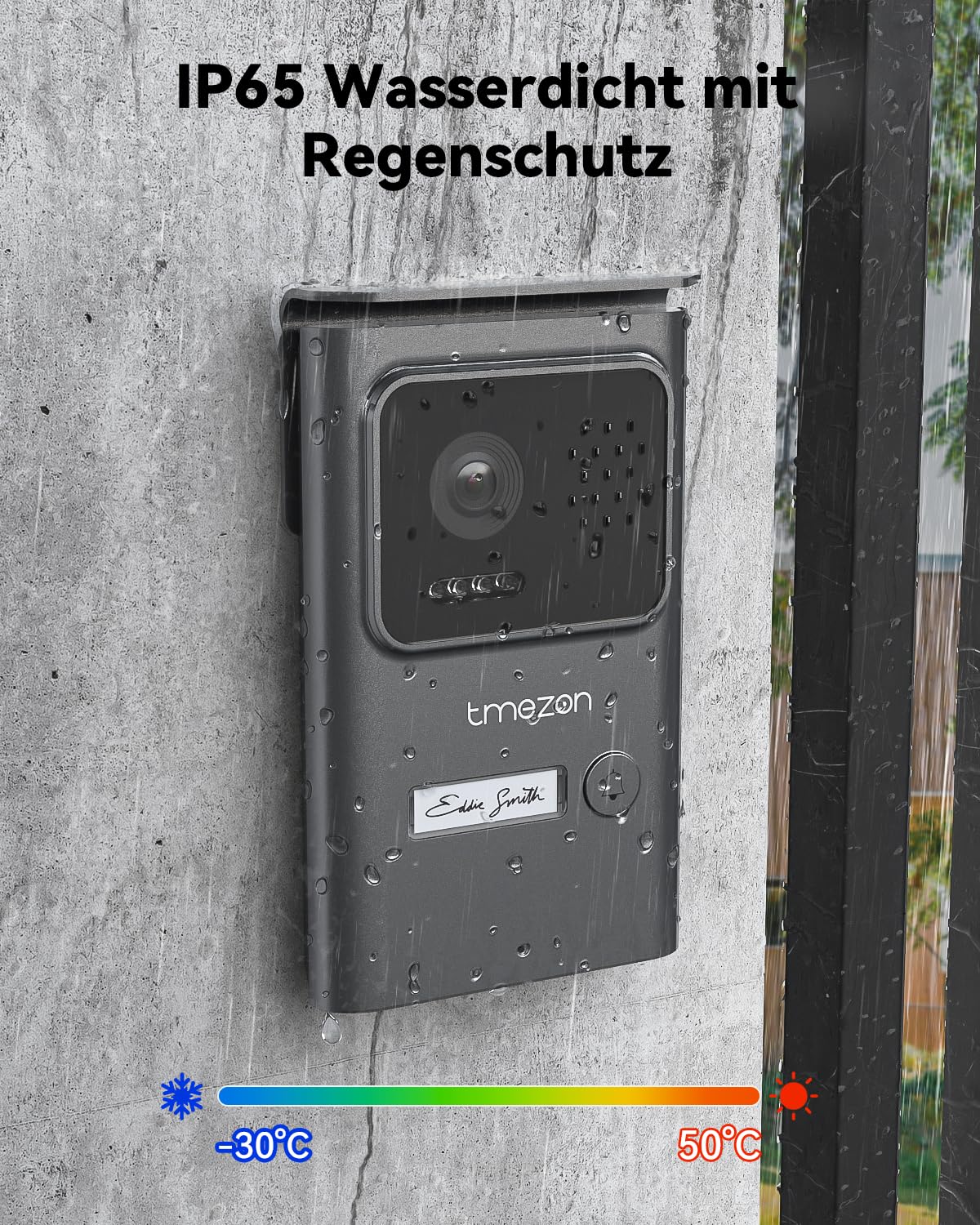 TMEZON Video Door Intercom 2 Wire, Doorbell with Camera and 7'' Monitor, Intercom with Door Opener, Plug & Play, Night Vision, Two-Way Audio, Unlock via Monitor