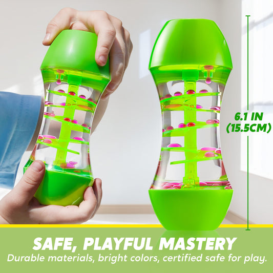 JOYIN 4-Piece Liquid Motion Bubbler Timer, Intellectual Decompression Sensory Toy, Squeeze Toy, Kids Emotional Learning Aid, Stress Relief Toy 3+, Gift for Children