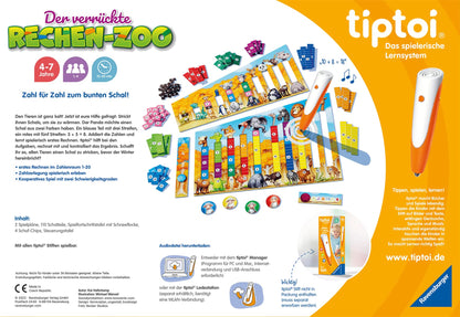 Ravensburger Tiptoi - Let's Play School & The Crazy Math Zoo - Educational Games for Ages 4-5 for 1-4 Players