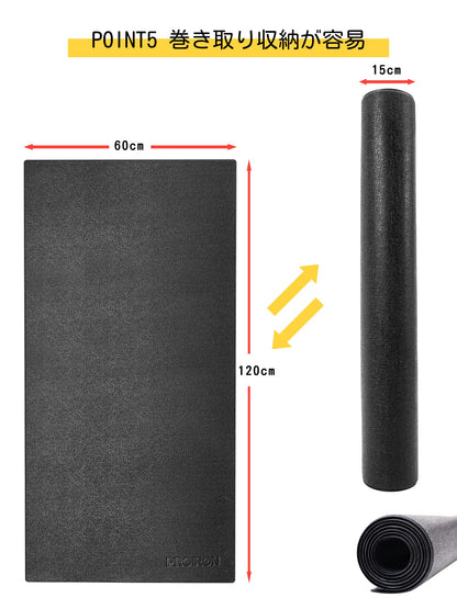 PROIRON Floor Protection Mat for Fitness Equipment, 5mm thick, Treadmill Mat, Protective Mats, Gym Floor Mat, Underlay Mat for Cross Trainer - also used as a Yoga Mat.