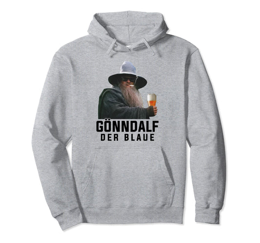 Gandalf the Blue beer drinker drinking beer Pullover Hoodie