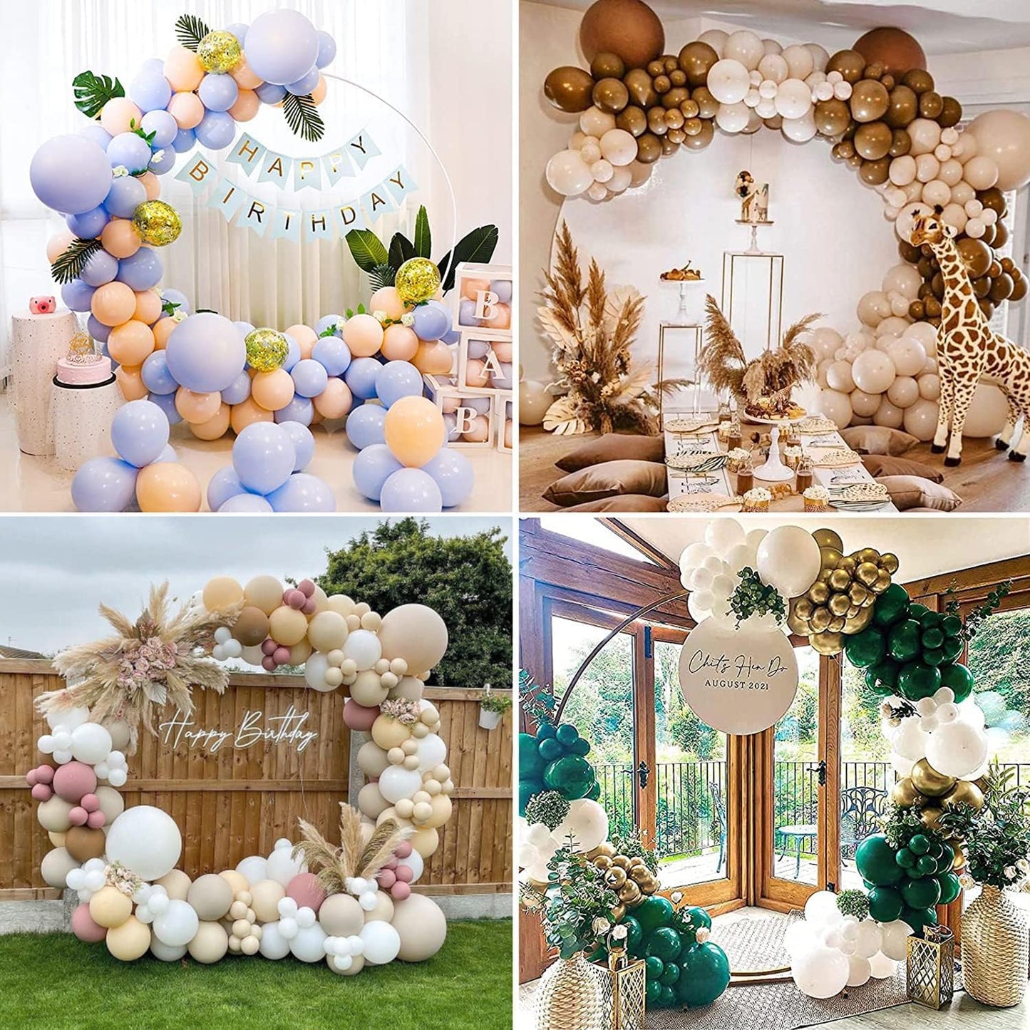 2M Metal Balloon Arch Kit, Iron Wedding Arch, DIY Metal Round Balloon Arch Garland, Round Ring Balloon Arch Kit, DIY Curved Bows, Flower Decor for Birthday Party, Christmas, Wedding