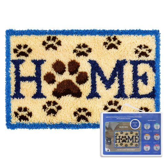 ROCKY&CHAO latch hook rug DIY kit for kids and adults (Home) 60*40cm.
