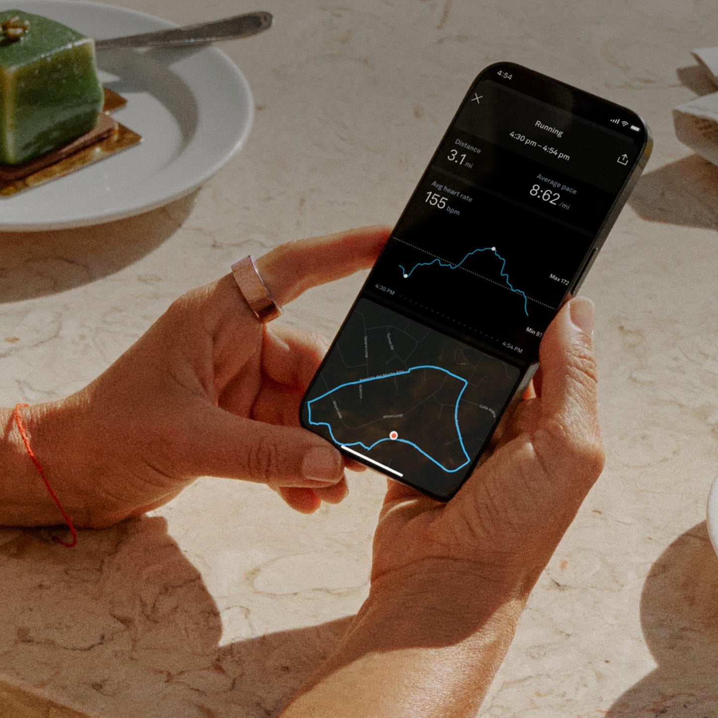 Oura Ring 4 - Rose Gold - Size 5 - Smart Ring | Measure first with Oura Ring 4 Sizing Kit | Sleep Tracking Wearable - Heart Rate - Fitness Tracker - Up to 8 days battery life