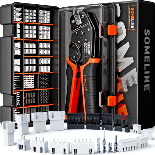 SOMELINE Crimping Tool Set, 21 Types [0.05-0.5mm²] 2.5mm-2.54mm Connector Set, Crimping Tool for Molex Connectors, JST-XH Connectors, DP Connectors, Crimper, Crimping Pliers, Crimp Tool