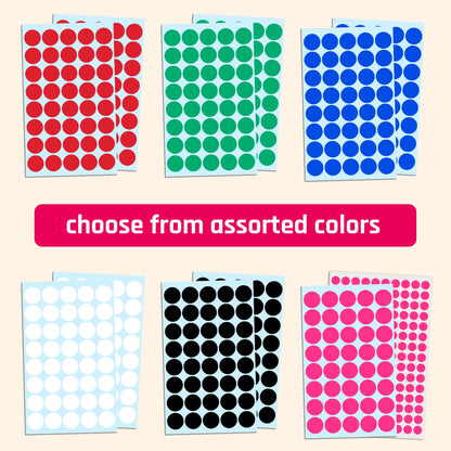 8000 pieces, 20mm adhesive dots stickers labels marking points self-adhesive - Orange