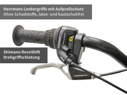 XB3 20 inch girls' bike with 6-speed gears, StVZO-approved hub dynamo, LED light, and standing light (pink)