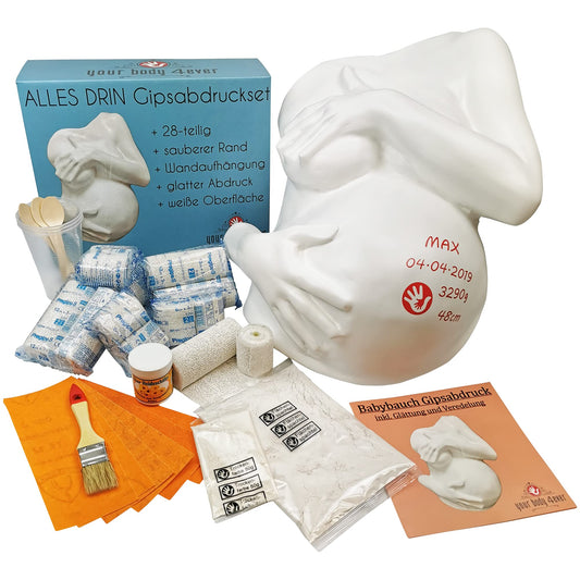 ALL IN | Belly Cast Kit including Smoothing & Finishing | Perfect gifts for expectant mothers | 3D Belly Cast Kit | Top-quality cast kit