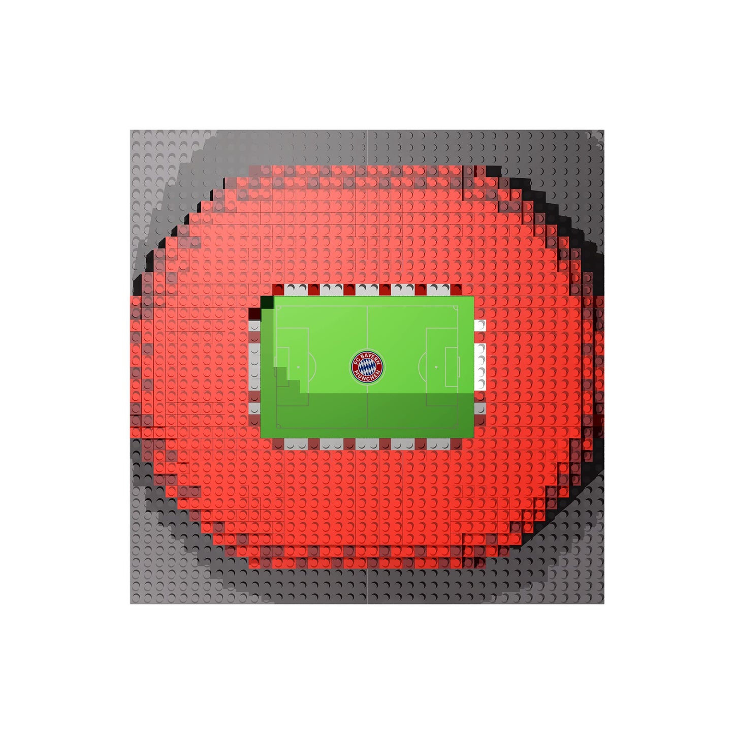 Official licensed product FC Bayern Munich Allianz Arena 3D mini football stadium building set by FOCO.