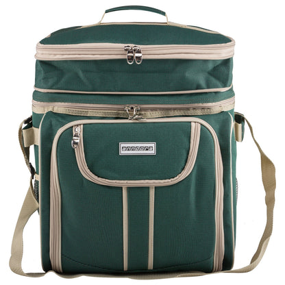 anndora picnic bag green beige cooler bag incl. accessories for 4 people 29 pieces
