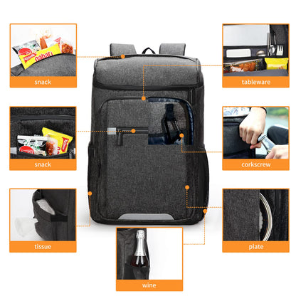 Aoking SN1075 thermal backpack in shades of gray, 24 l