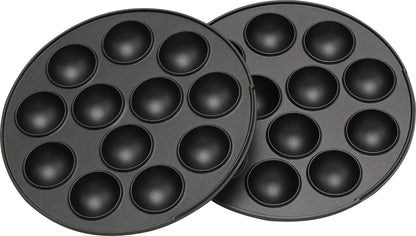 Melissa 16250072 3in1 Donut, Muffin, and Popcake Maker with 3 interchangeable baking plates, Red Metallic