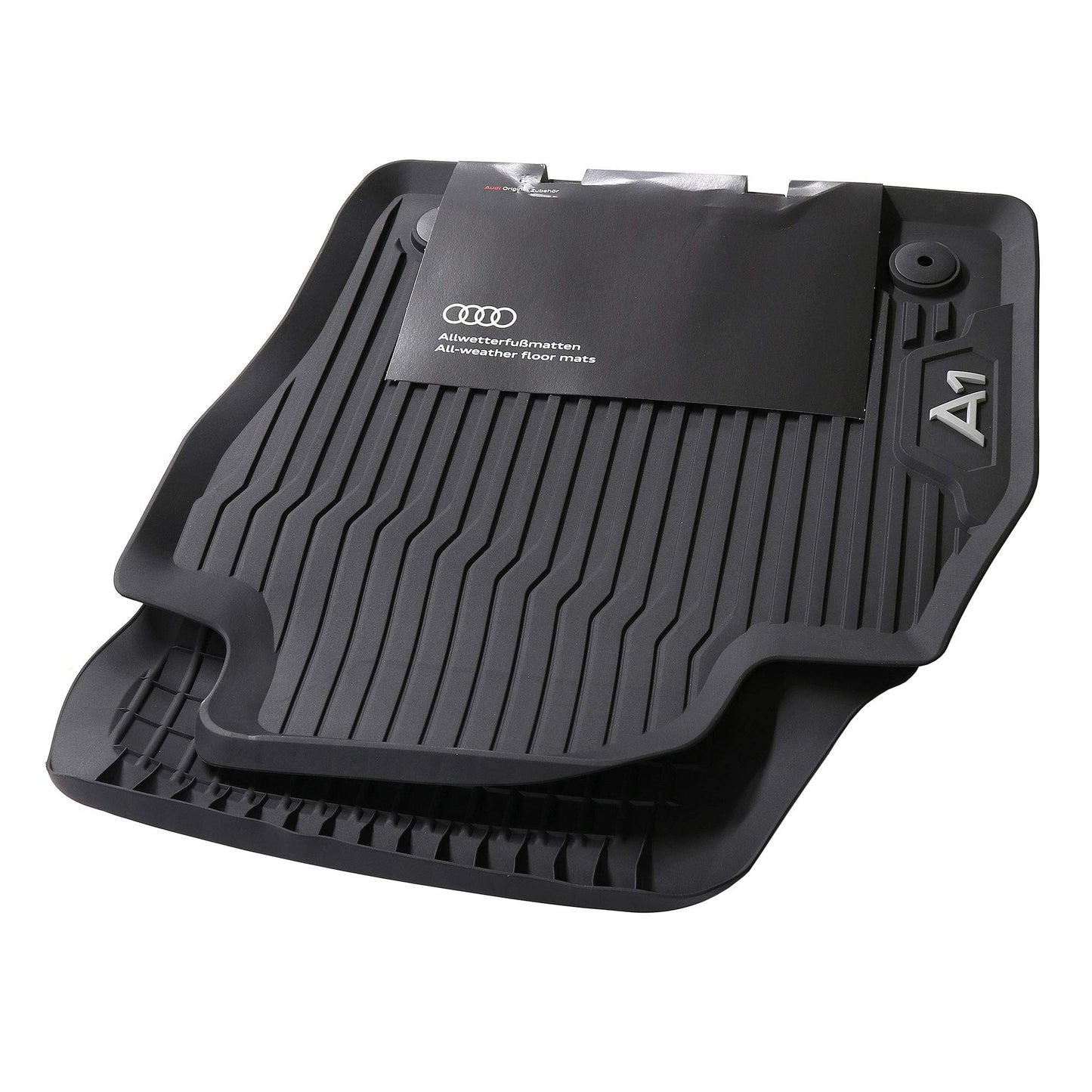 Audi 82B061501041 Premium rubber floor mats 2x front Original rubber mats all-weather mats, black