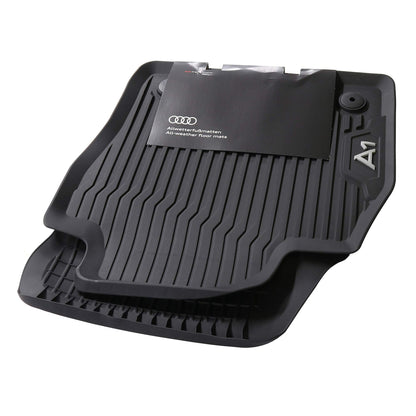 Audi 82B061501041 Premium rubber floor mats 2x front Original rubber mats all-weather mats, black