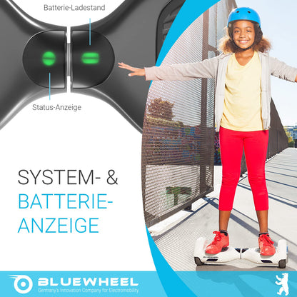 6.5" Premium Hoverboard Bluewheel HX310s - German quality company - Children's safety mode & app - Bluetooth speaker - strong dual motor - LED - Electric skateboard self-balance scooter