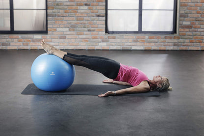 BODYMATE Exercise Ball with FREE E-Book and Air Pump. Fitness, Yoga, Core Training, Strong Back, Office Chair. ANTHRACITE 65cm.