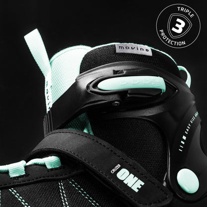 Movino Inline Skates | Cruzer One | Adjustable Roller Skates | Inline Skates for Women Girls Boys | Skates for Kids & Adults | Inline Skates with large wheels 72 mm | Kids' Inline Skates L (38-41)