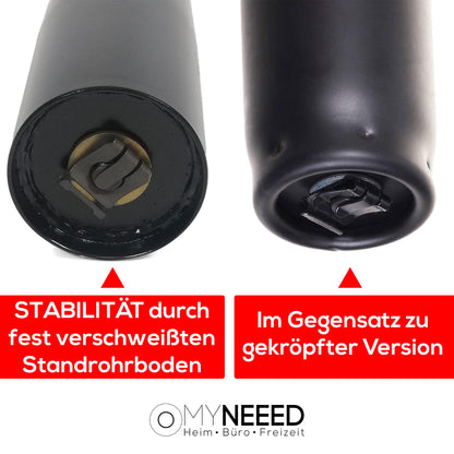 MYNEED gas spring for office chair - Gas spring load capacity up to 200 kg - Gas damper for swivel chair, executive chair, stool, desk chair - Gas spring column office chair, standpipe length: 230 mm Black