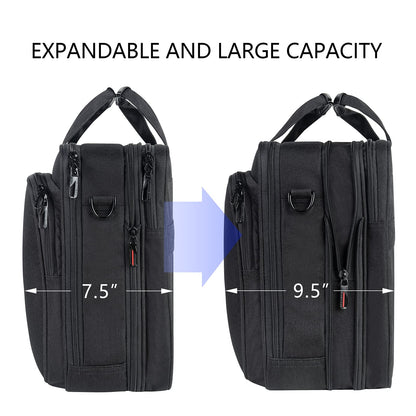 VANKEAN laptop bag for up to 18-inch laptops XXL Water-resistant gaming computer bag for men women Expandable capacity for travel/business/school - Black