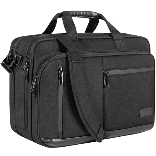 VANKEAN Laptop Bag for Women Men Business Briefcase 17.3 Inch, Fits up to Laptops, Waterproof Laptop Case Computer Bag for Travel/Business/School, Black