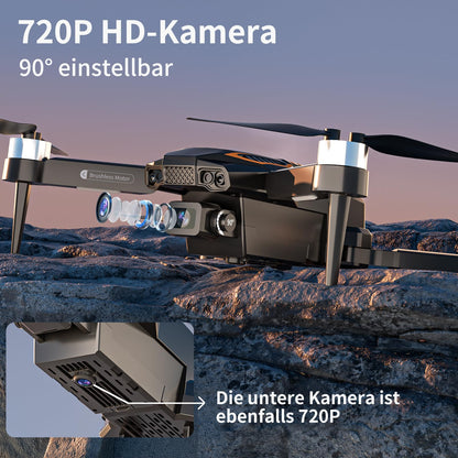 F198 Drone with HD Camera, Mini Drone with Dual Camera, Gesture/VR Control, 3D Flips, 3 Speeds, 20 Min Flight Time, Brushless Motor, Auto-Hover, One-Key Start for Adults/Beginners.