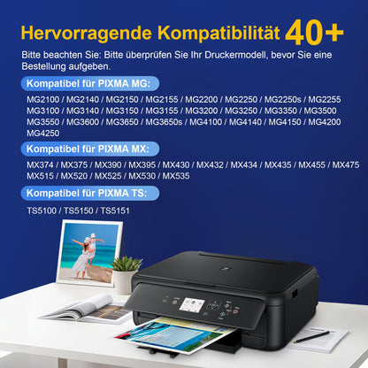 ColorKing 540XL 541XL Multipack Replacement for Canon Printer Cartridges 540 541 XL for Canon Pixma MG3650s TS5150 TS5151 Cartridges MG3500 MG3600 MG3650 MG4250 TS5100 MX475 MX515 PG 540 CL 541 Black Color