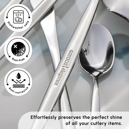 Karaca Lisbon Cutlery Set With Box Set 60 Pieces, For 12 People, 18/10 Stainless Steel Cutlery Set, Dishwasher Safe, Perfect For Daily Use, Premium Quality