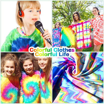 Batik kit, set of batik dyes, 36 colors for dyeing fabric and clothing, creative crafting Tie Dye Kit, games and activities, ideal art and craft set for children and adults (216 pieces)