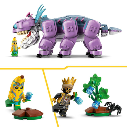 LEGO Fortnite Combo Gaming Toy - Playset with Minifigures - Dino figure with island adventure shell and ORO on Combo's back - Gamer gift for boys, girls, and fans aged 10+ - 77077