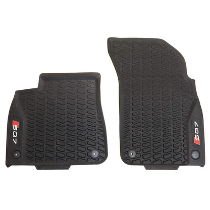 Audi 4M1061221B041 All-Weather Mats Premium Rubber Floor Mats Front, with SQ7 logo, Black