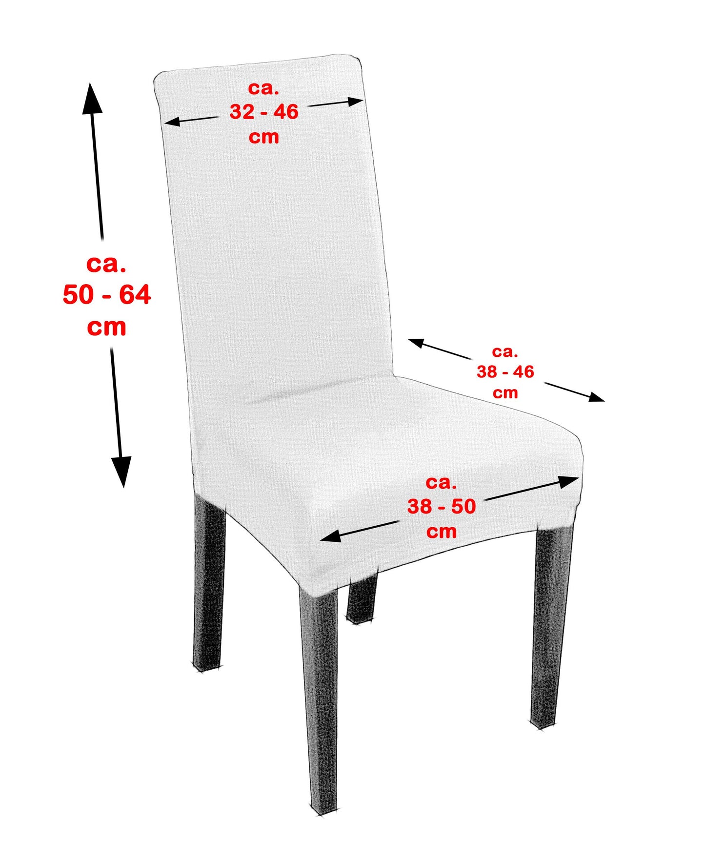 BEAUTEX 6 pack of jersey chair covers, elastic stretch cover made of cotton bi-elastic, color selectable (Beige)
