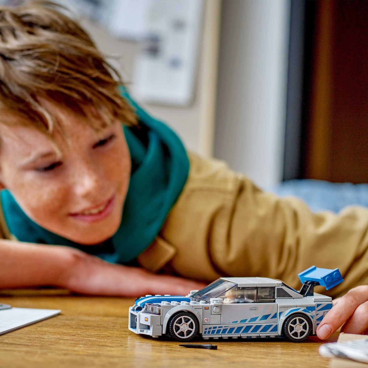 LEGO Speed Champions 2 Fast 2 Furious Nissan Skyline GT-R (R34) Racing Car Building Toy, 2023 Model Car Kit with Brian O'Conner Figure 76917